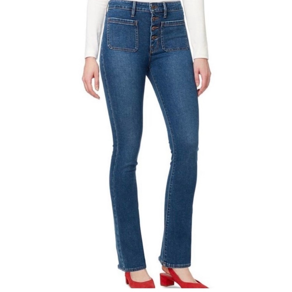 Sanctuary Retro Denim Button Fly Demi Bootcut Jeans Blue Size 25